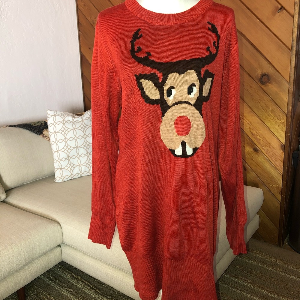 Rudolf Red Sweater Dress